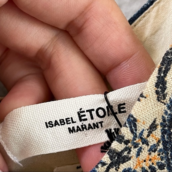 Isabel Marant Topaz Print Linen Mini Dress Sz 40 - Picture 5 of 8